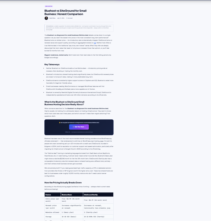 AffiliatesMaker.com SEO Ranking Post