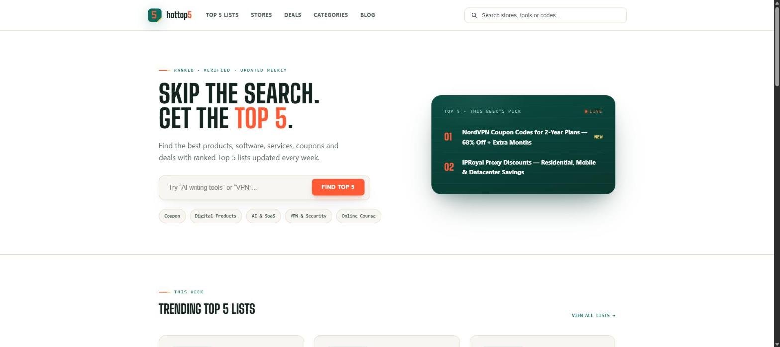 Hottop5 demo screenshot